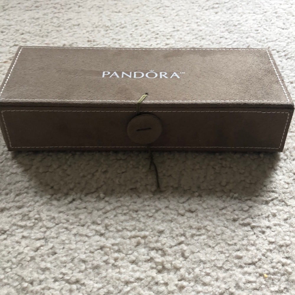 Suede pandora jewelry case